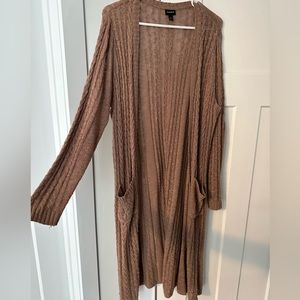 Torrid Size 1 (1XL or 14-16) Mauve Duster cardigan